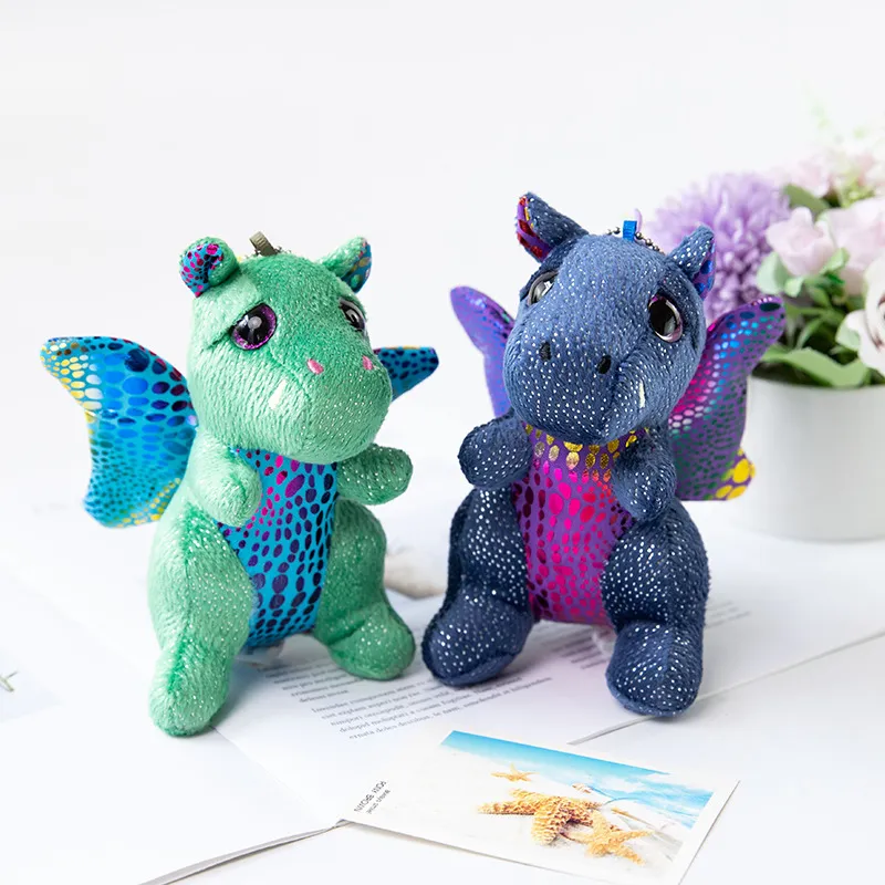 2022 Stuffed Animals 25cm Cute Plush Toy Little Flying Dragon Doll Dinosaur Doll Claw Kids Gift C43