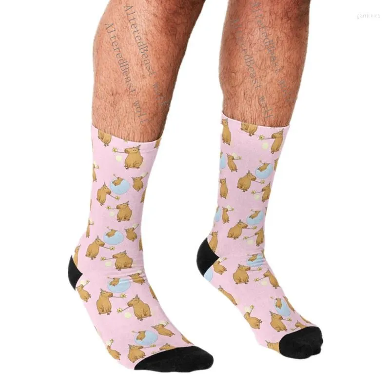 Мужские носки смешные капибара вечеринка напечатано хараджуку мужчины счастливые новинка хип
