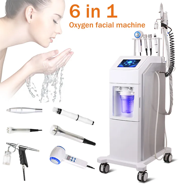 6 In 1 Oxygen Jet Hydro Dermabrasion Water Aqua Dermabrasion Peeling