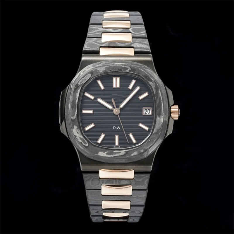 ZF 5711 montre DE luxe 40mm 324 Automatische machincal beweging koolstofvezel case luxe horloge heren horloges Horloges