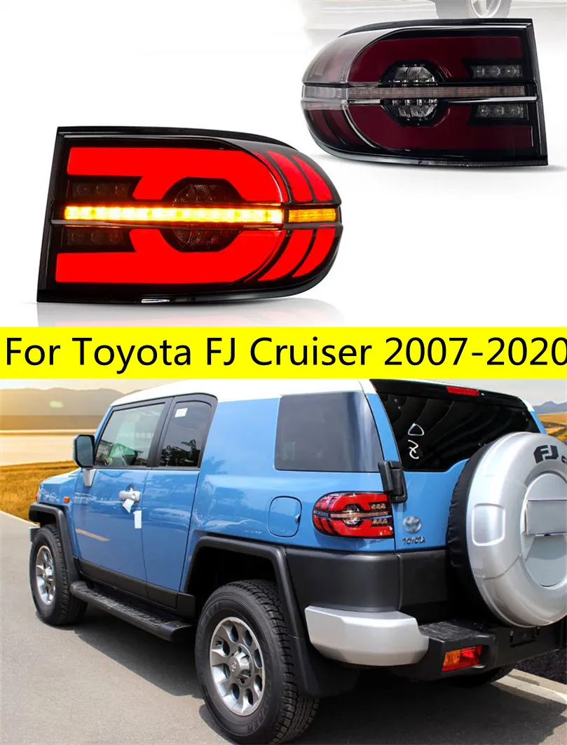 Car Rear Lamp Upgrade for Toyota FJ Cruiser LED Tail Light 20 07-20 20 Taillights LED Dynamic Turn Signal Brake Fog Lights