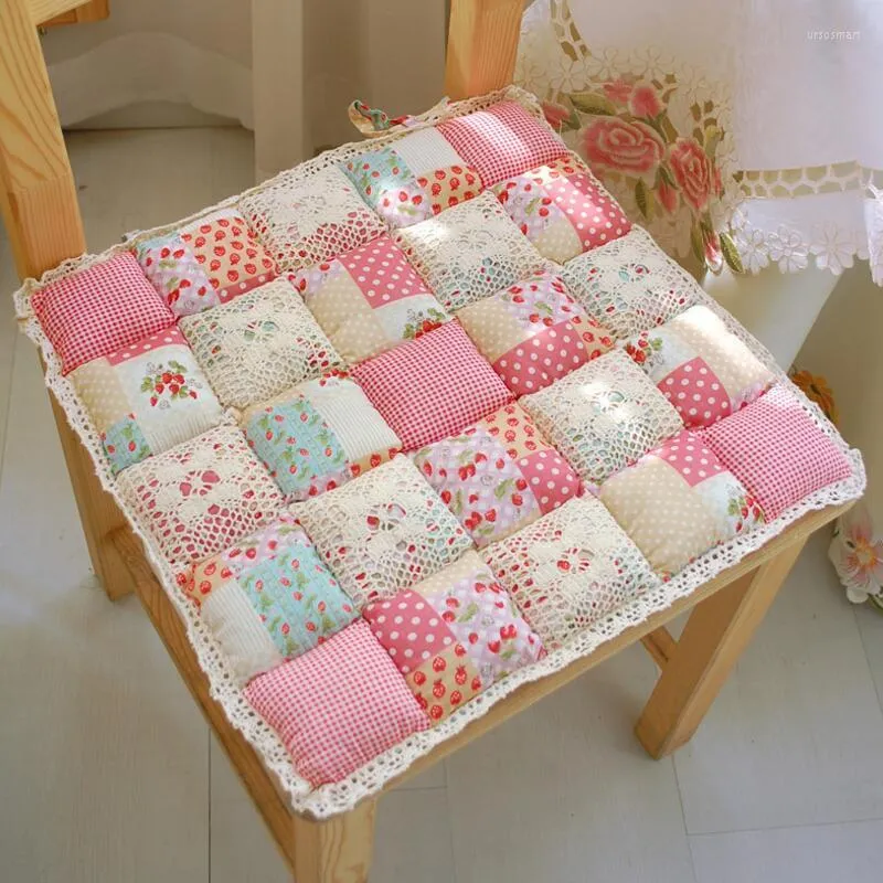 Oreiller 40X40 cm Fleur Style Carré Coton Siège Canapé Tapis De Voiture Maison Cuisine Chaise Sit Pad Oreillers Décor