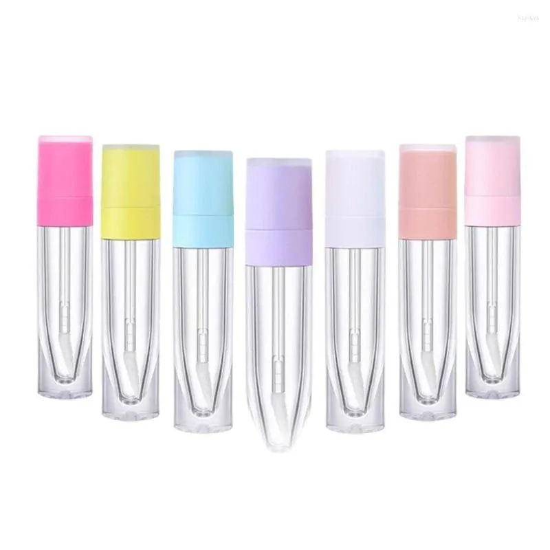 Bouteilles de stockage En gros 10/100 pièces 5 ml Tubes de brillant à lèvres vides mélanger les bouchons de couleur 8 ml bouteille d'eyeliner rouge à lèvres cosmétiques conteneurs d'emballage