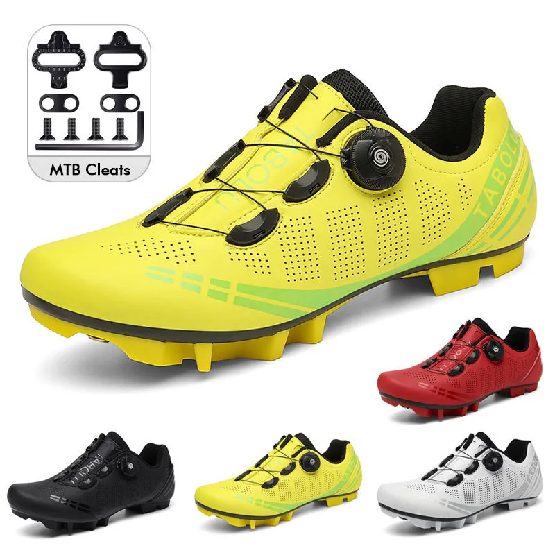 Safety Shoes Men Speed Cycling Sneakers Mtb Flat Pedal Mountain Biking Spd Road Bike Cleats Women Bicycle Self-locking 220922