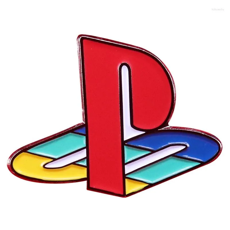 ブローチ PS1 PS プレイステーションコントローラゲームエナメルブローチピンバッジラペルピン襟ジーンズジャケットファッションジュエリーアクセサリー