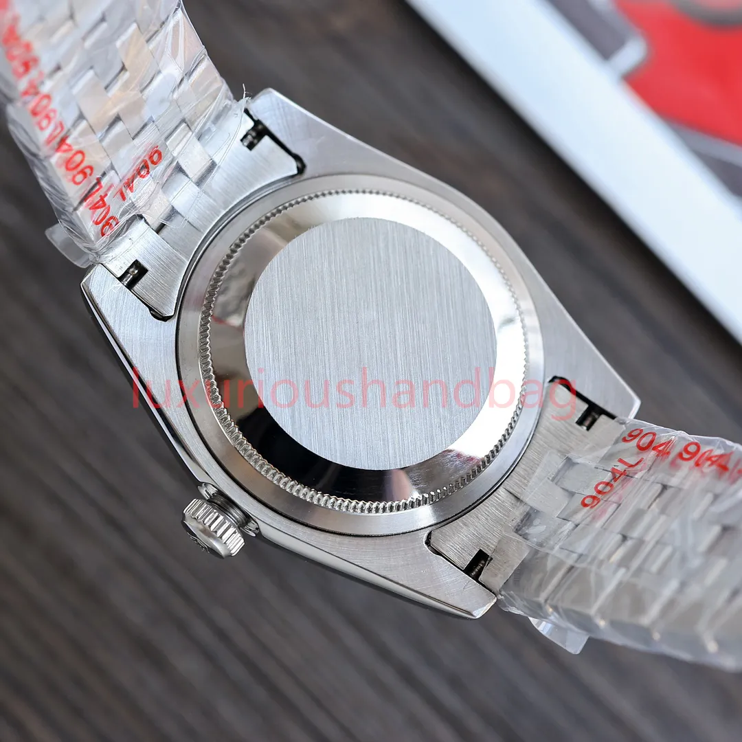 Data de relógio masculino de luxo apenas designer móvel automático Women's Watch Dial Gold Palm Folha Padrão 36mm 904L Aço inoxidável Relógio mecânico automático