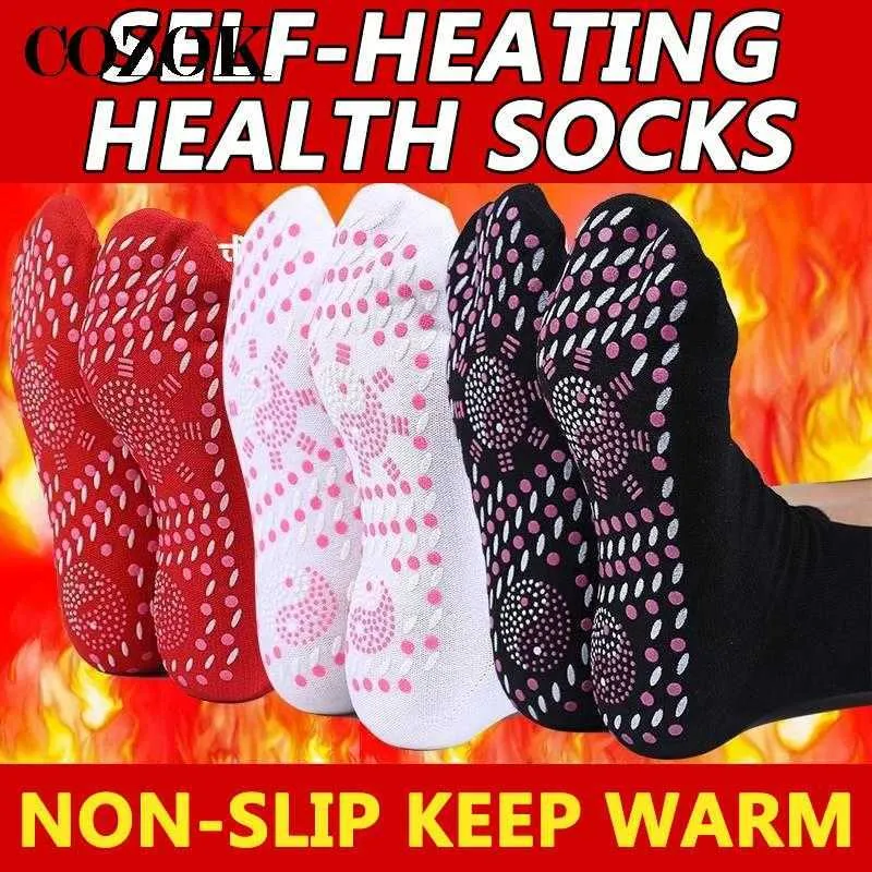 Calzini da uomo Unisex Terapia autoriscaldante Tormalina magnetica Sollievo dal dolore Donna Uomo Inverno Tenere al caldo Comfort durevole Meias Y2209