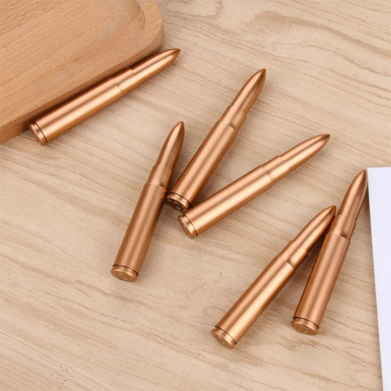 Rocket Shape Bullet Ballpond Pen Roller Ball Canelas Kids Office School Student Gift Favor Favory Gold Dh8747