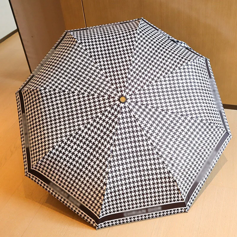 Lüks Tasarımcı Şemsiyesi Güneş Koruma UV Otomatik Şemsiye Güneşlik