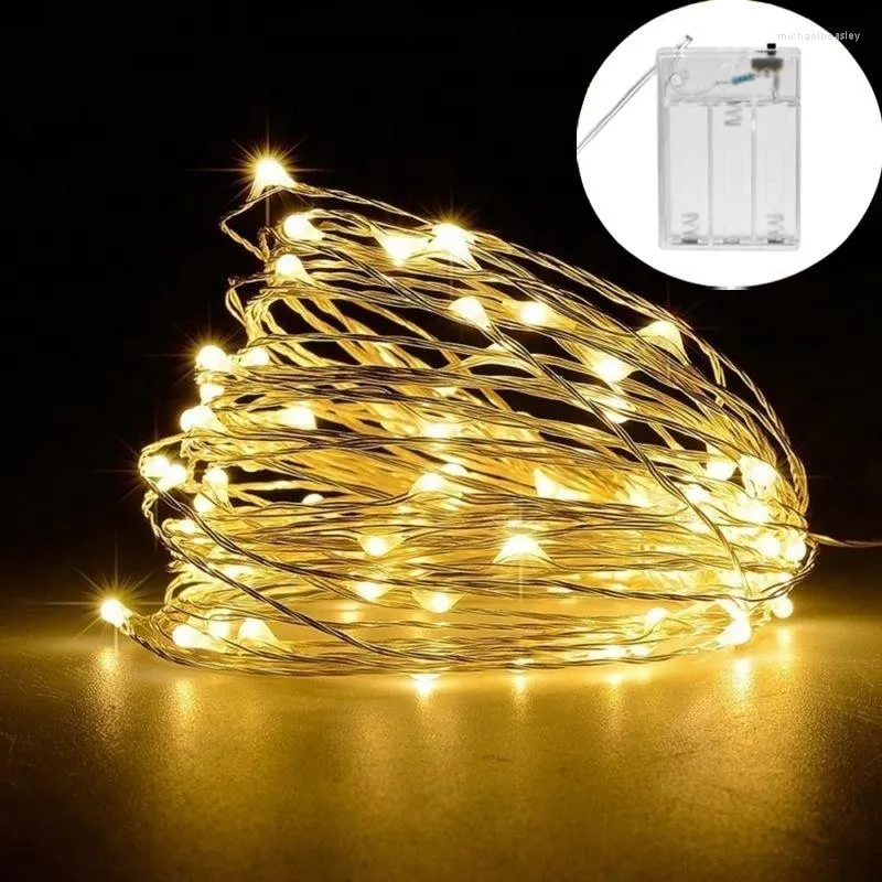 Strings Christmas Led String Lights 10m Fairy Tale Garland 33ft 5V USB aangedreven Outdoor Warm Wit/RGB Festival Wedding Party Decoratie