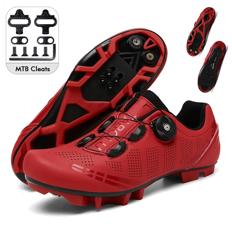 Sapatos de segurança MTB Men Cycling Sneaker com Cleats Women Sports Speed ​​Road Biciclo