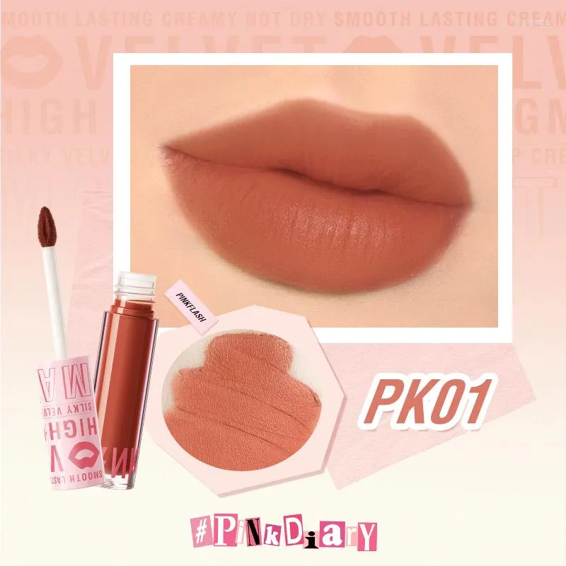 LIG BLISS Pinkflash Makeup Biała aksamitna matowa matowa szklanka błoto dla młodzieżowych dziewcząt tslm1