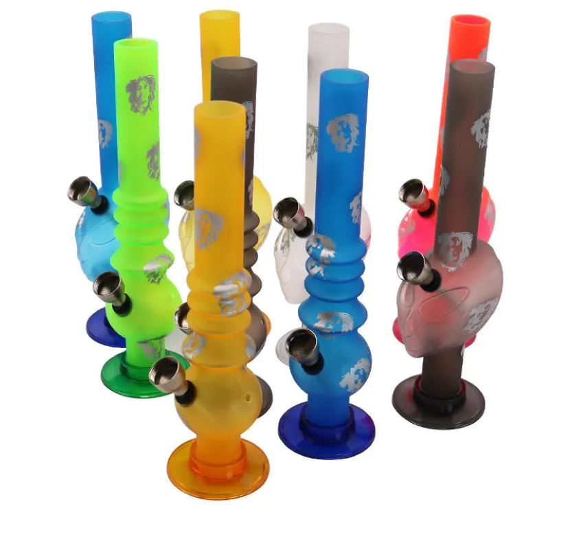 Hookahs acrílico tubo de água multi-cor de vários padrões transparentes laváveis ​​destacáveis