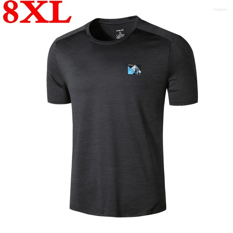 Men's T Shirts 6XL 7XL Big Summer 8XL Mens Casual Quick-drying Brand Clothing For Man's Short Sleeve Loose T-Shirts Plus Size