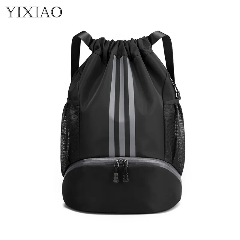 Rucksack YIXIAO Männer Frauen Basketball Outdoor Fußball Fußball Fitness Aufbewahrungstaschen Ball Training Kordelzug Sport Rucksack 220922