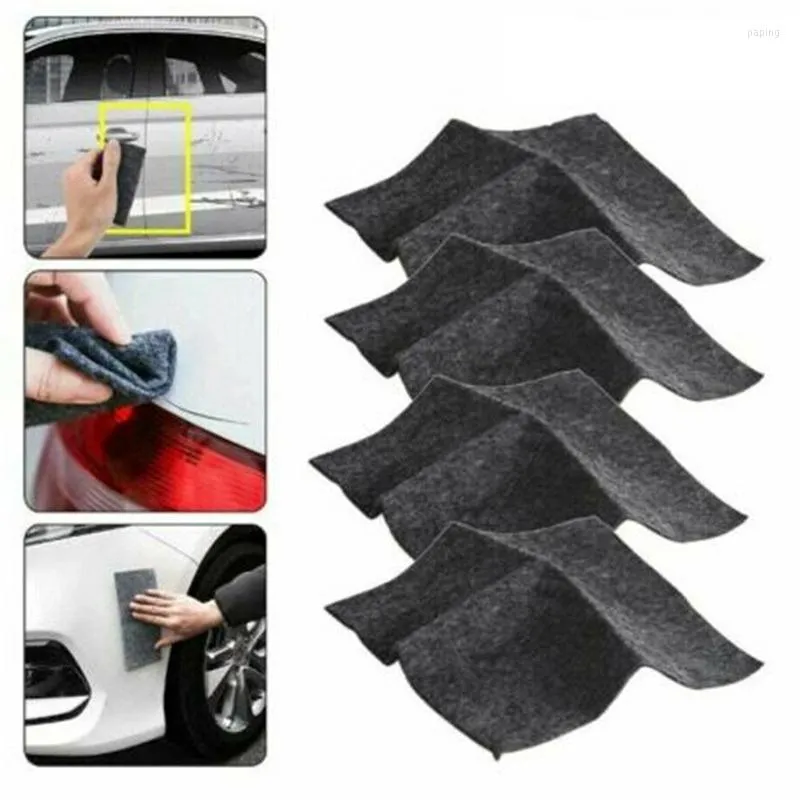 Éponge de voiture 4 pièces, tissu de réparation de rayures Nano, accessoires de dissolvant scintillants