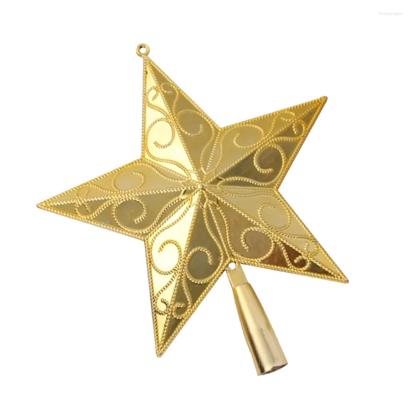 Dekoracje świąteczne 1PC Blask Tree Topper Star złota ozdoby Hugger Decor