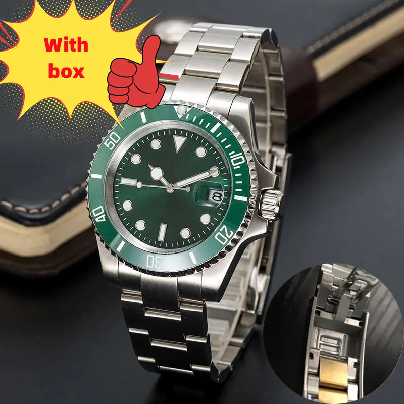 Glide Lock Luxury Cer￢mica Moldura de Safira Homens Assista 2813 Movimento Autom￡tico Mec￢nico SS Fashion Watch Men's Designer Watches Wristwatches2022