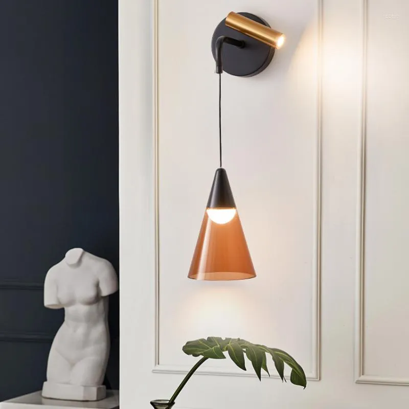 Vägglampa ledt sovrum sovrum sconce modern vardagsrum belysning lyx kreativ med spotlight nordisk inredning ljus