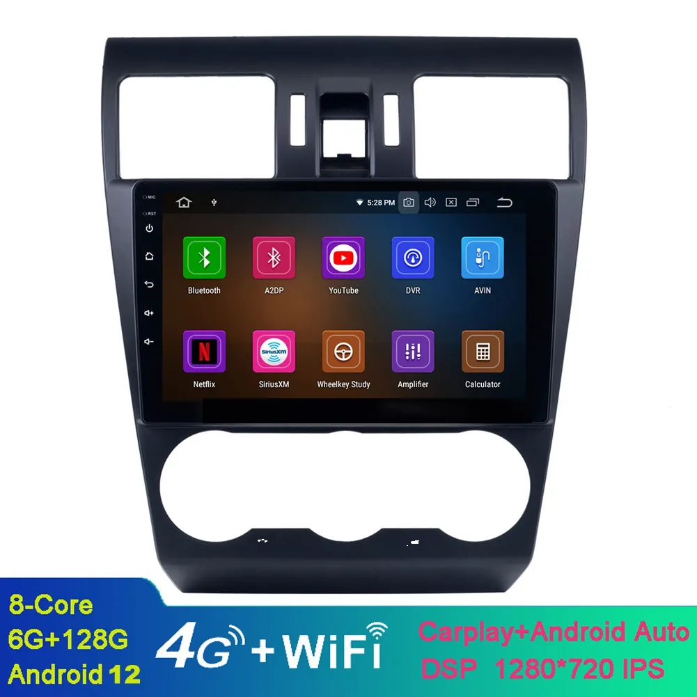 Android 10 9 -calowy samochód wideo GPS Radio dla Subaru Forester 2013 Bluetooth USB Carplay Wi -Fi Music Aux Wsparcie TPMS