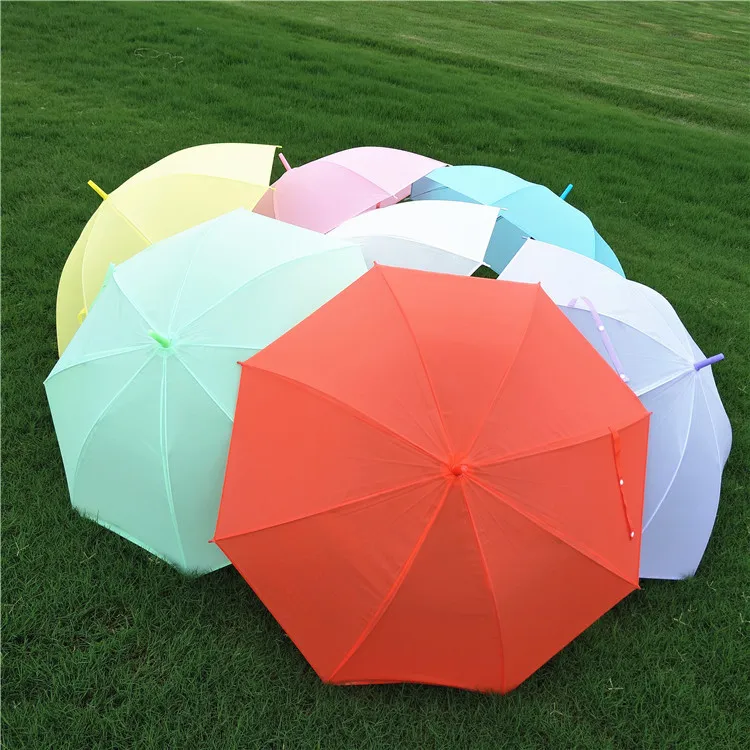 Bridal Shower Wedding White Nylon Umbrella Parasol Waterproof Long handle Rainy Umbrellas Fashion Hot party wedding decoration favors DH985