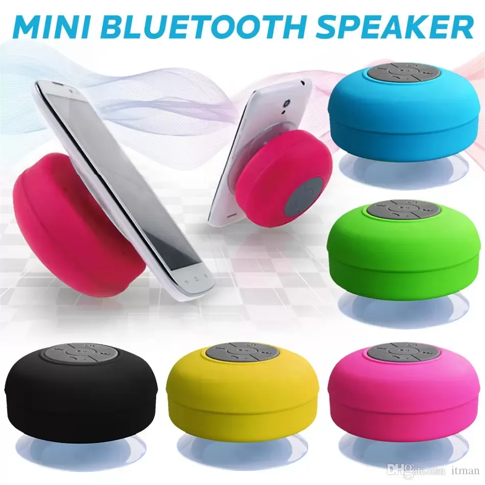 Altavoz de ducha Bluetooth, altavoz de ducha inalámbrico portátil con  micrófono incorporado de ventosa (rosa)