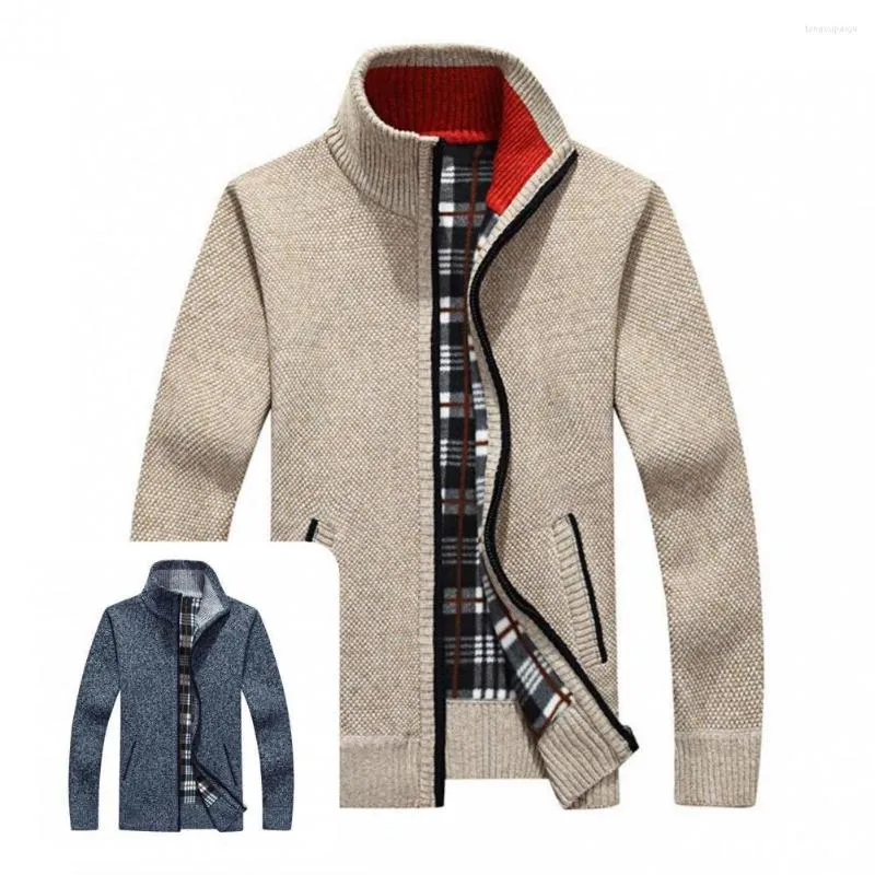 Giacche da uomo 2022 Autunno Inverno Maglione da uomo Cappotto Pelliccia sintetica Lana da uomo Cerniera lavorata a maglia Spessa calda Casual Maglieria Cardigan