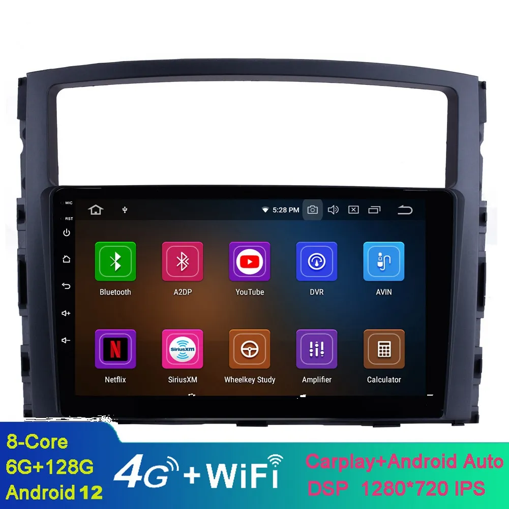 9-calowa jednostka wideo z systemem Android Car dla Mitsubishi Pajero V97/V93 2006-2017 Z Bluetooth USB Wsparcie WiFi SWC 1080p