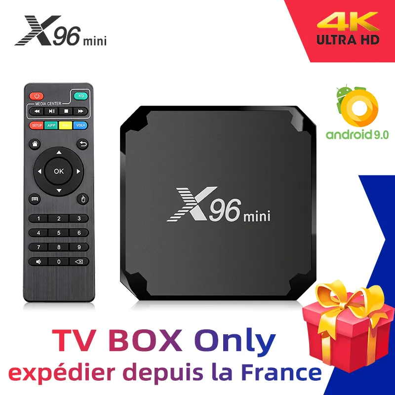 Box TV Android X96 Mini - 1 Go RAM/8 Go ROM, Android 10, 4K, WiFi, Avec Télécommande HDMI