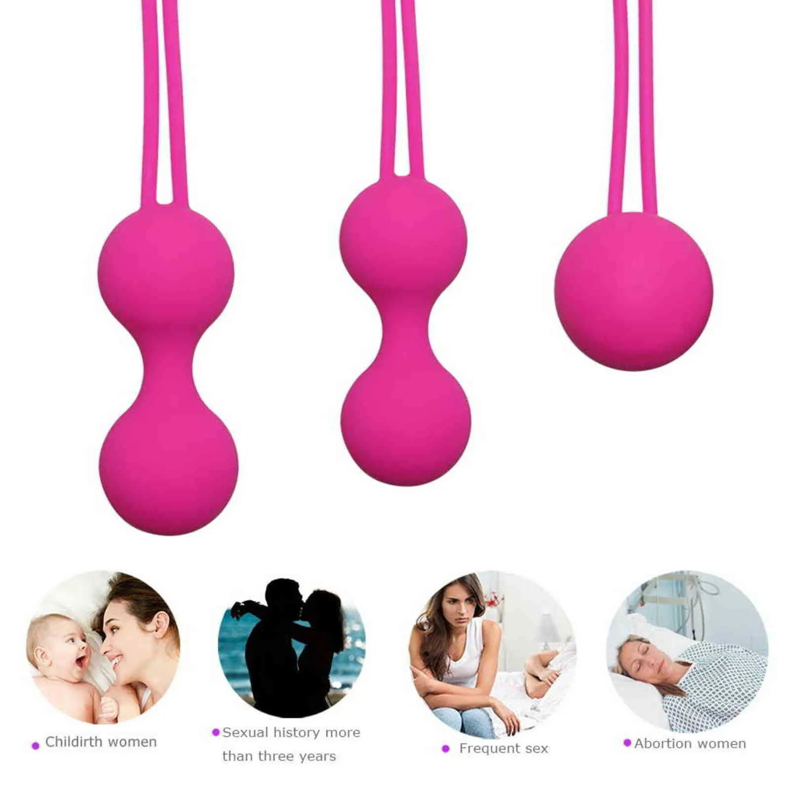 Nxy Sex Eggs Vaginale Ballen Trainer Toys Siliconen Ben Wa Vagina Aanscherping Kegel Ejercitador Vibrador Bal Vrouwen Producto adulto 1110