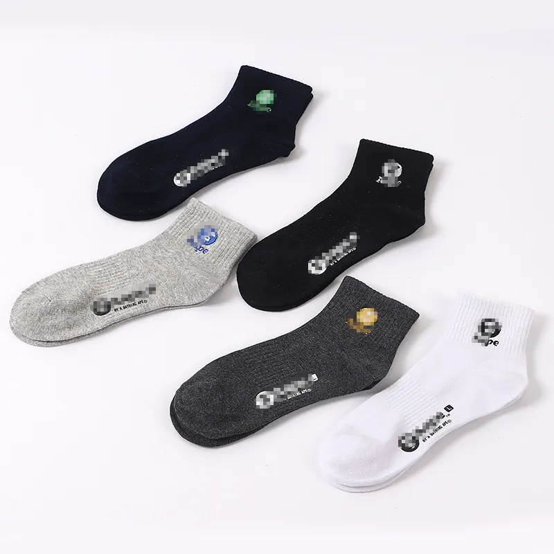 Boxed Tide Brand Socks Combed Cotton Short Sports Socks for Men