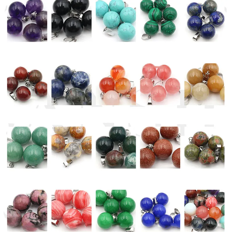 Colares pendentes artesanais para homens de cristal de bola natural para homens jóias de moda do clube de festas de mulheres