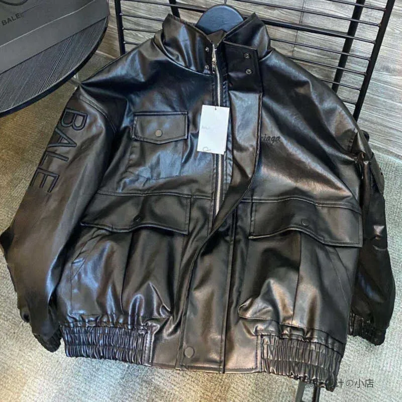 Дизайнерская куртка для блюда лучшая мужская осень и зимняя пара мотоциклетная костюм черная кожа