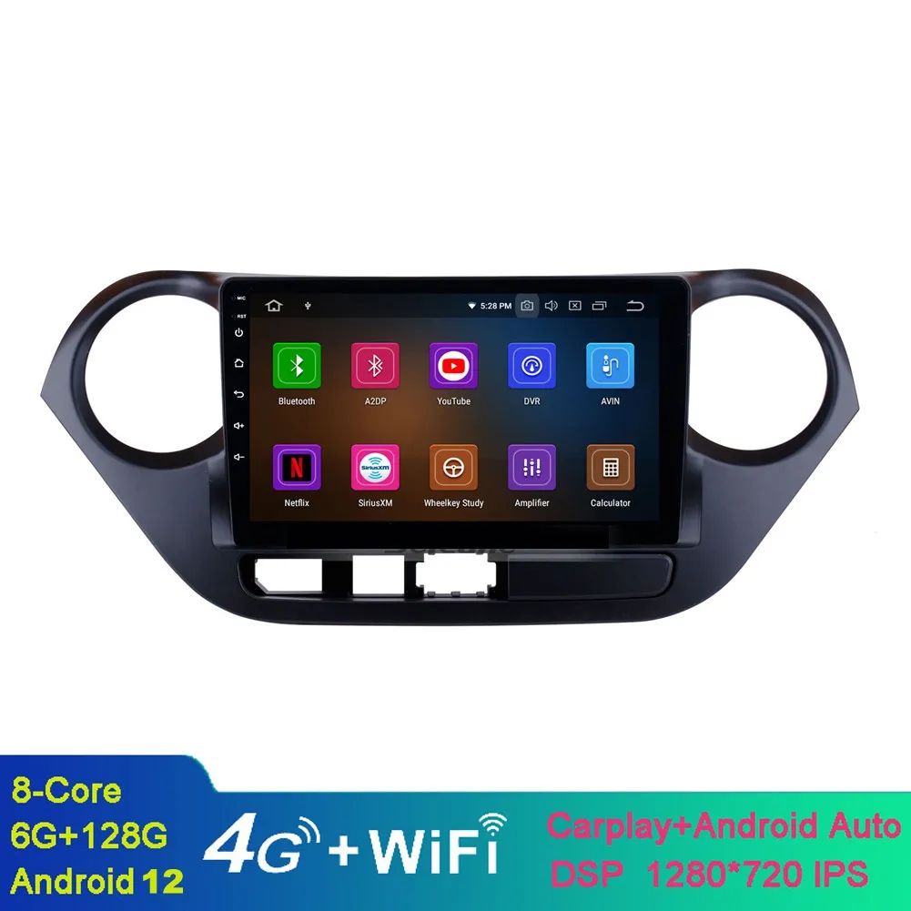 9 inch Android Car Video GPS Navigation System HD Touchscreen Radio voor 2013-2016 Hyundai I10 Rechts Peptide-ondersteuning OBD2 Bluetooth