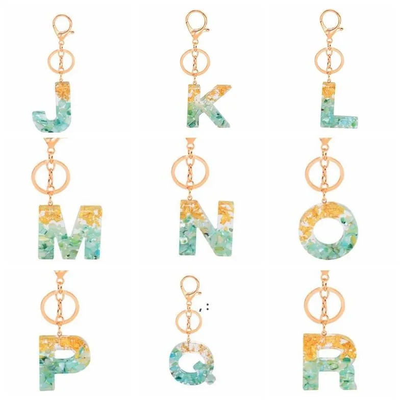 Lettre porte-clés Alphabet porte-clés chaîne bracelet semi-transparent coloré pendentif porte-clés organisateur titulaire dessin animé accessoires JNB15743