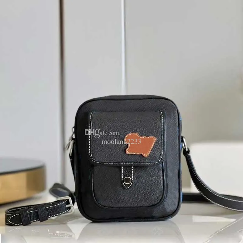 Yeni erkekler haberci çanta siyah tasarımcı çanta tuval deri lüks crossbody çantalar moda açık mini çanta kadınları kapak cüzdan cep m81854 m69404