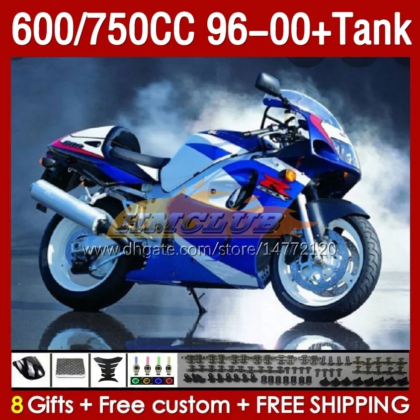 スズキSRAD GSXR600 GSXR 750 600 CCのタンクフェアリング1996-2000 156NO.149 GSXR-600 GSXR750 750CC 1997 1998 1999 2000 GSX-R750 600CC 96 97 98 99 00フェアリングファクトリーファクトリーブルーブルーブルーブルー