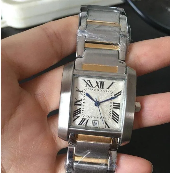 2022 Mode Klassische Quarzuhr für Frau mann uhren Dame Uhren Gold Silber Farbe Band Edelstahl Armbanduhr
