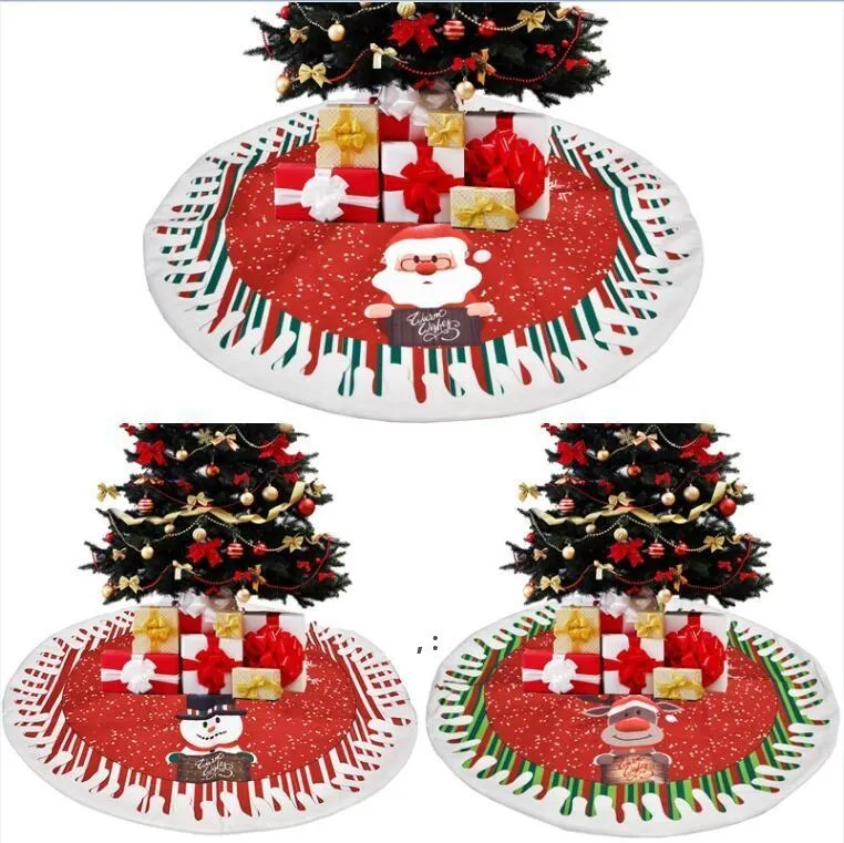 Arbre de Noël jupes arbres décoration tapis noël bonhomme de neige renne ornement maison vacances Festival fête décorations JNB15746