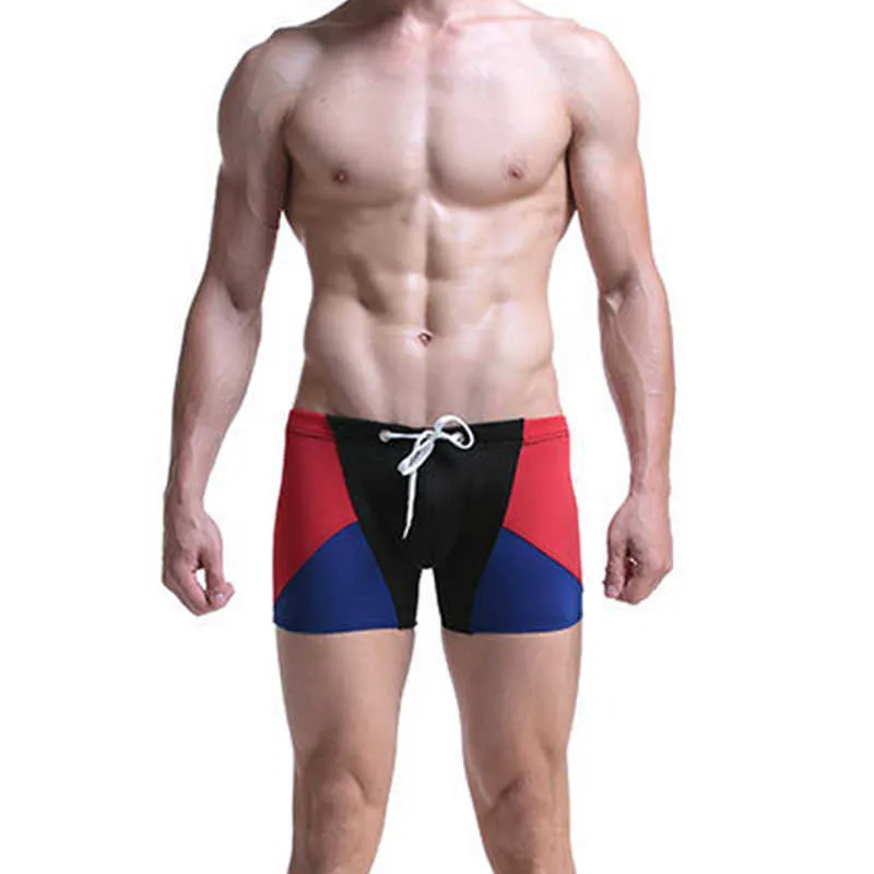 Herrbadkläder Nya europeiska och amerikanska män mode långben sommar snabb torr fitness sport strand semester boxare shorts j220913