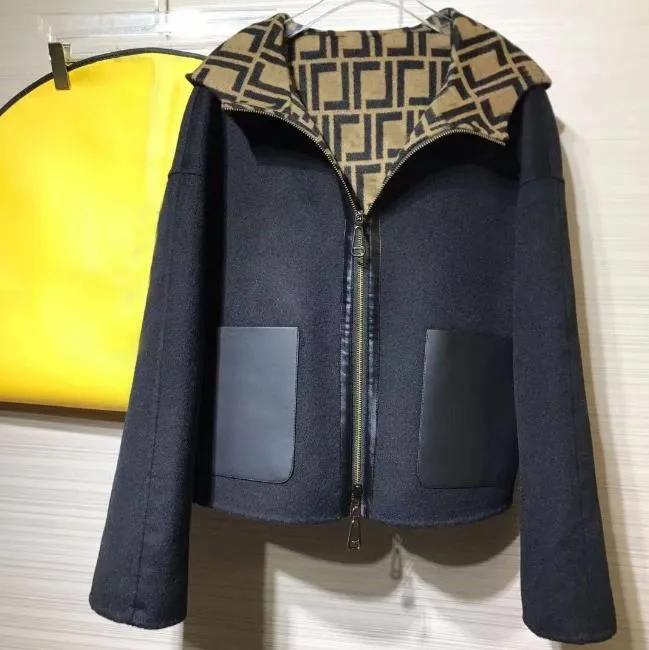 Brown short winter wool coat women 5566 Brown short winter wool coat women 5566