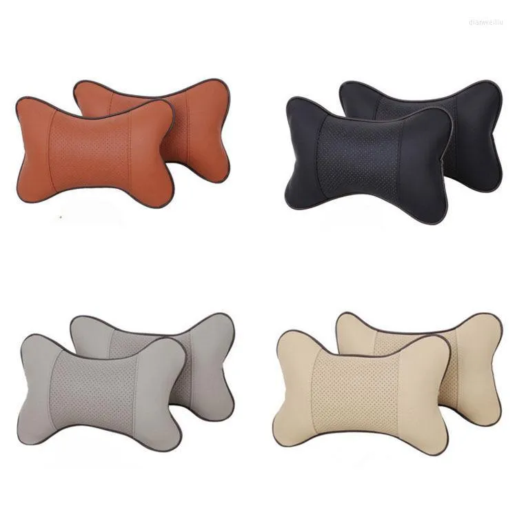 Almofadas de assento Almofadas universais de pescoço de couro PU Suporte de cabeça Protetor Costo de apoio da cabeça Backrest Cushion Instalação fácil e preto limpo vermelho