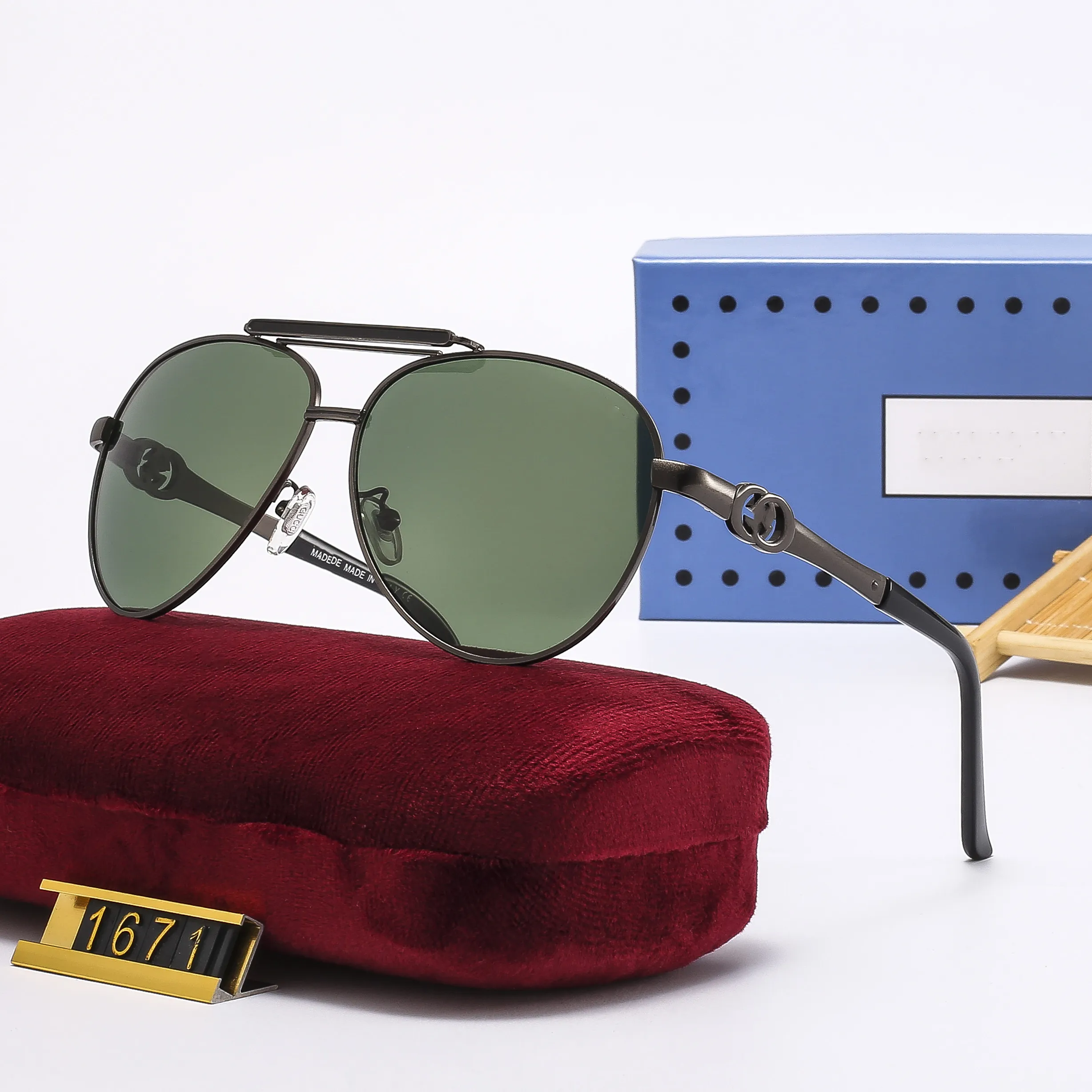 New Aviator Polarized Sunglasses Womens Mens Vintage Shades Classic Metal 3 Pairs Aviator KALIYADI Vintage Retro Sunglasses for Men  main image 4