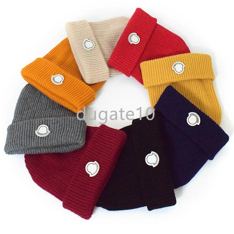 Fashion beanies hats Men's and women's models bonnet winter beanie knitted wool hat plus velvet cap skullies Thicker mask Fringe hats Top real hair ball H5