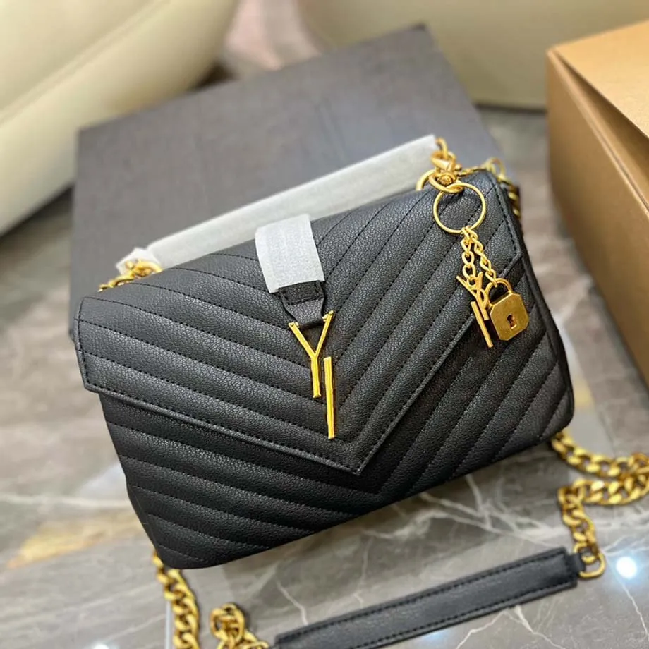 Luxe ontwerpers Fashion Flap bags dames gewatteerde schoudertas Gold Chain lederen crossbody handtassen portemonnees zwarte tote portemonnee handtas