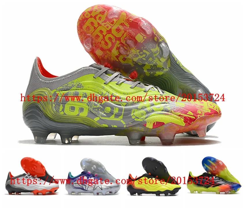 Uomo COPA SENSE.1 FG Scarpe da calcio Tacchetti Scarpe da calcio Maglia arancione giallo botas de futbol Traspirante