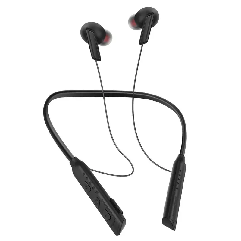 AKZ-R12 BT V5.1 In-ear oortelefoons meer dan 8 uur speeltijd voor sport Magnetische draadloze nekband met TF-kaartmodus