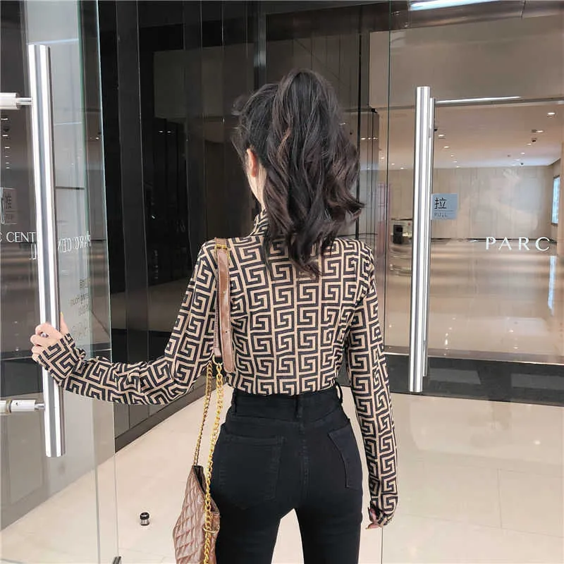 Women's T-Shirt Autumn new fashion half high collar with slim large size top high elastic foreign style long sleeve bottomed blouse T220923