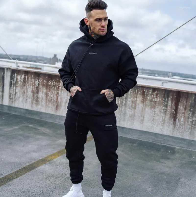 Men's Tracksuits masculino moletons e calça conjuntos de calça