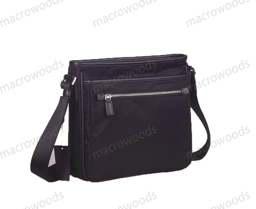 Luxury Mens Canvas And Leather Shoulder Bag Designer Briefcase Handbag